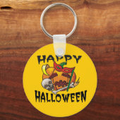 Halloween Party Pompoen Sleutelhanger (Voorkant)