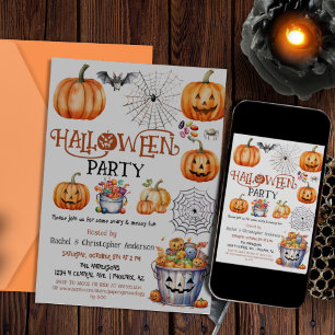 Halloween Party Pompoen Trick or treat Kinder Volw Kaart