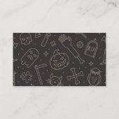 Halloween party poster visitekaartje (Achterkant)