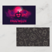 Halloween party poster visitekaartje (Voorkant / Achterkant)