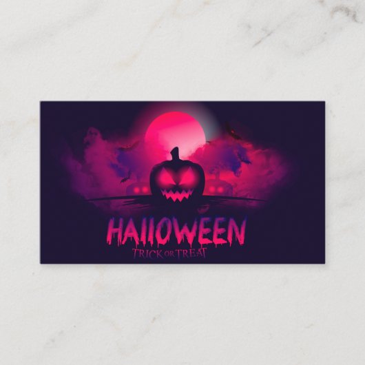 Halloween party poster visitekaartje (Voorkant)