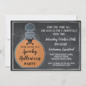 Halloween Party Potions Poison Bottle Skull Botten Kaart (Voorkant)