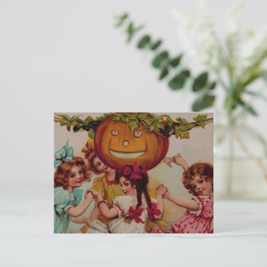 Halloween Party Pumpkin Briefkaart (Staand voorkant)