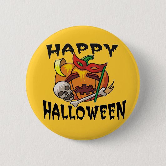 Halloween Party Pumpkin Button (Voorkant)