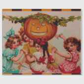 Halloween Party Pumpkin Cadeaupapier (Vlak)