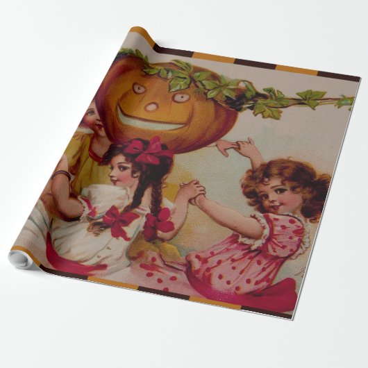 Halloween Party Pumpkin Cadeaupapier (Uitgerold)