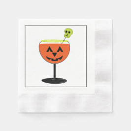 Halloween Party Pumpkin Glass Paper Napkin Servet