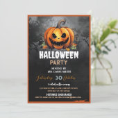 Halloween Party Pumpkin Horror eng Kaart (Staand voorkant)