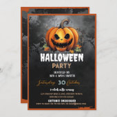 Halloween Party Pumpkin Horror eng Kaart (Voorkant / Achterkant)