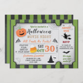 Halloween Party Pumpkin Horror Movie Night Witch Kaart (Voorkant / Achterkant)