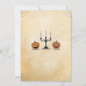 Halloween Party Pumpkin Horror Nodig Filmavond uit Kaart (Achterkant)