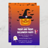 Halloween Party Pumpkin Jack O’ Lantern Kaart (Voorkant / Achterkant)