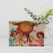 Halloween Party Pumpkin  Kaart (Staand voorkant)