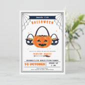 Halloween Party Pumpkin Kaart (Staand voorkant)