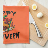 Halloween Party Pumpkin Kitchen Towel Theedoek (Quarter Fold)