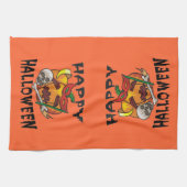 Halloween Party Pumpkin Kitchen Towel Theedoek (Horizontaal)