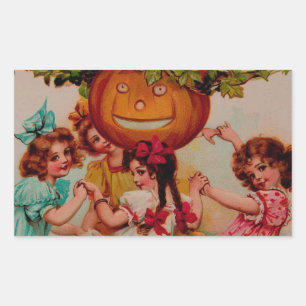 Halloween Party Pumpkin  Rechthoekige Sticker