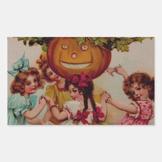 Halloween Party Pumpkin  Rechthoekige Sticker (Voorkant)