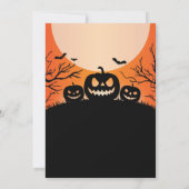 Halloween Party Pumpkin Scary Fun Invitation Kaart (Achterkant)