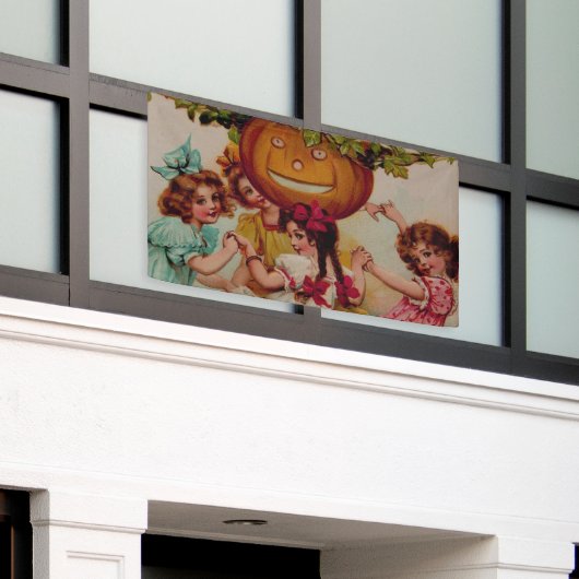 Halloween Party Pumpkin  Spandoek (Buitenkant Gebouw)