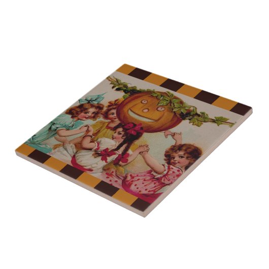 Halloween Party Pumpkin  Tegeltje (Zijkant)