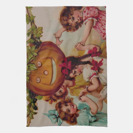 Halloween Party Pumpkin  Theedoek (Verticaal)