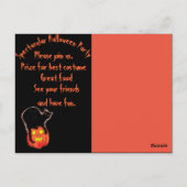 Halloween Party Pumpkins Ravens Cat Full Moon Briefkaart (Achterkant)
