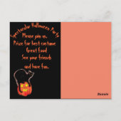 Halloween Party Pumpkins Ravens Cat Full Moon Briefkaart (Achterkant)