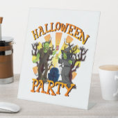 Halloween Party                                 Reclamebord Met Voetstuk (Insitu)