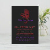 Halloween Party Red Skull Head Creepy Kaart (Staand voorkant)
