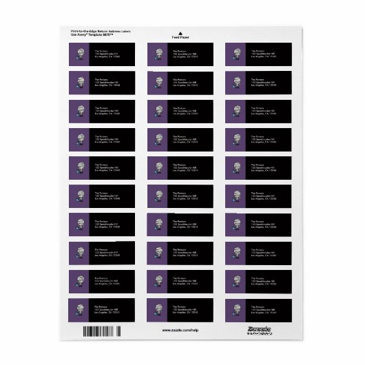 Halloween Party retour adres label (Full Sheet)