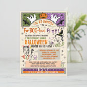 Halloween Party Retro Herfst Humor Foutous Fling Kaart (Staand voorkant)
