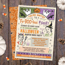 Halloween Party Retro Herfst Humor Foutous Fling Kaart