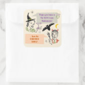 Halloween Party Retro Humor Faboolous Custom Name Vierkante Sticker (Tas)