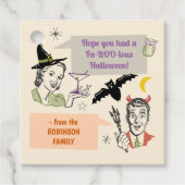 Halloween Party Retro Humor Faboolous Personalized Bedankjes Labels (Voorkant)