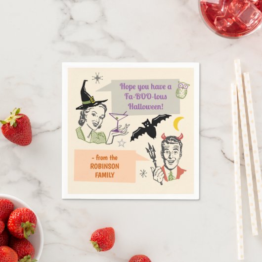 Halloween Party Retro Humor Faboolous Personalized Servet (Insitu)