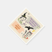 Halloween Party Retro Humor Faboolous Personalized Servet (Hoek)