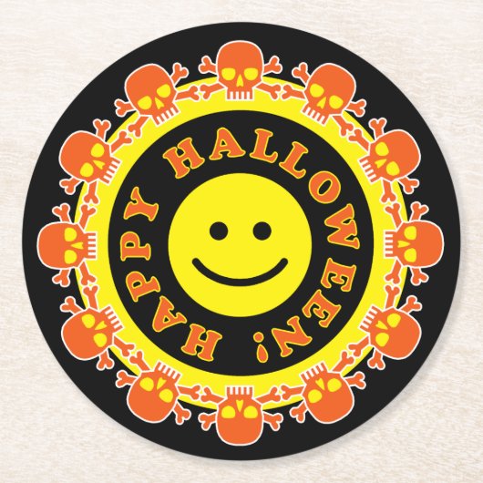 Halloween Party Ronde Kartonnen Onderzetter (Voorkant)