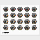 Halloween Party Ronde Sticker (Vel)