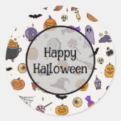 Halloween Party Ronde Sticker (Voorkant)