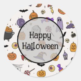 Halloween Party Ronde Sticker