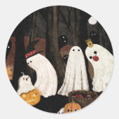 Halloween Party Ronde Sticker (Voorkant)