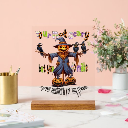 Halloween Party Scarecrow en vrienden Acryl Bord (Huwelijk)