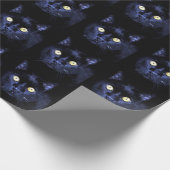 Halloween Party Scary Black Cat Horror Night Cadeaupapier (Hoek)