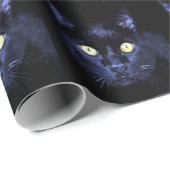 Halloween Party Scary Black Cat Horror Night Cadeaupapier (Rol Hoek)