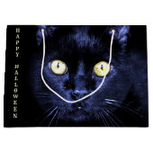 Halloween Party Scary Black Cat Horror Night Groot Cadeauzakje (Voorkant)