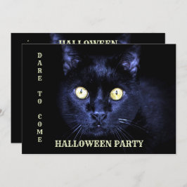 Halloween Party Scary Black Cat Horror Night Kaart