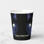 Halloween Party Scary Black Cat Horror Night Papieren Bekers (Links)