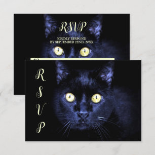 Halloween Party Scary Black Cat Horror Night RSVP Kaartje