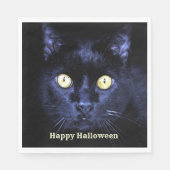 Halloween Party Scary Black Cat Horror Night Servet (Voorkant)